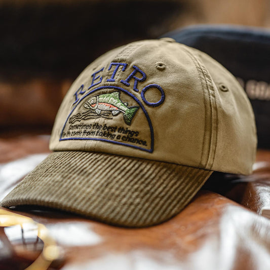 MADEN Schweres Baumwoll-Canvas Dad Cap mit Cord-Schirm