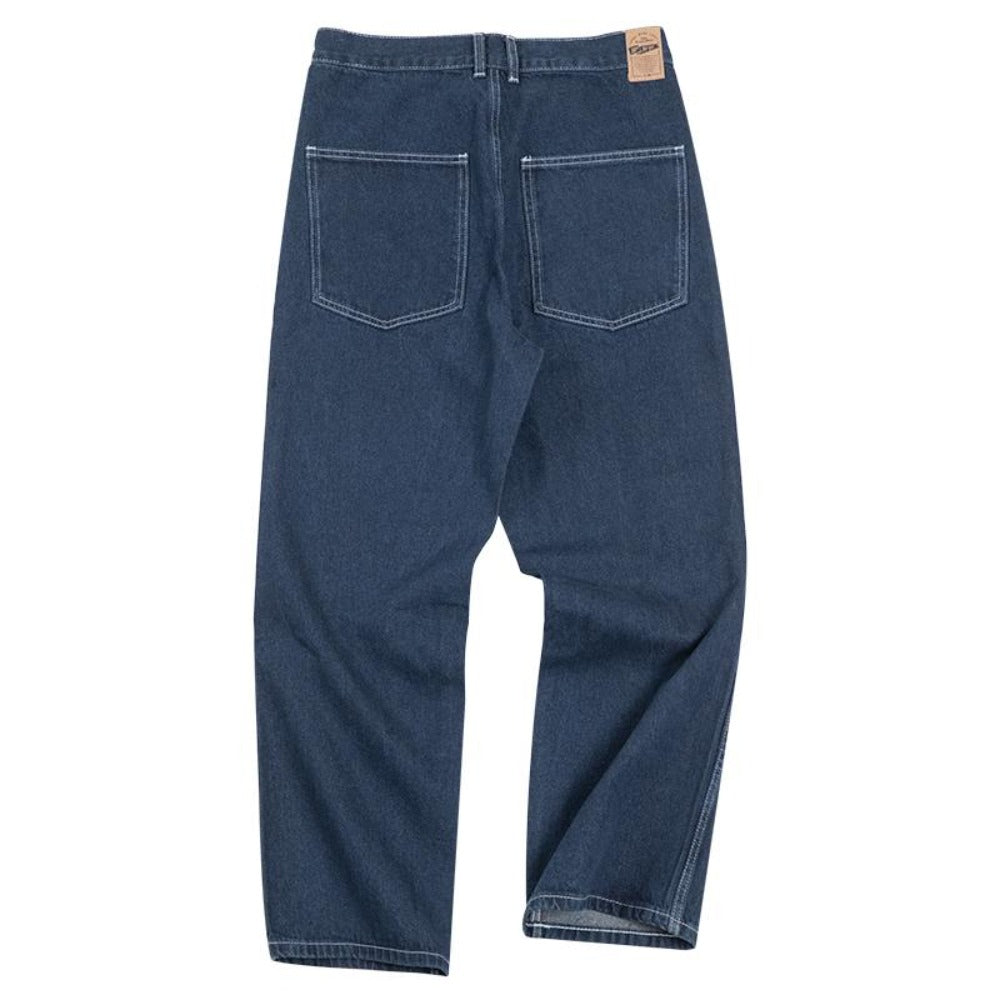 Jeans baggy de mezclilla selvedge de 11.5 oz para hombre MADEN