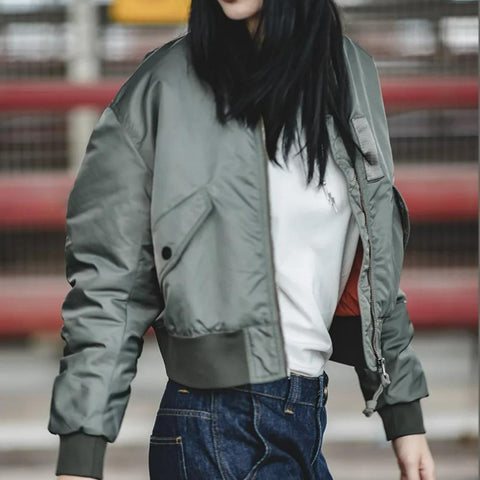 Chaqueta MA1 para mujer MADEN – Abrigo acolchado grueso