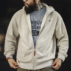 MADEN Grauer Kapuzenpullover – Polar Fleece