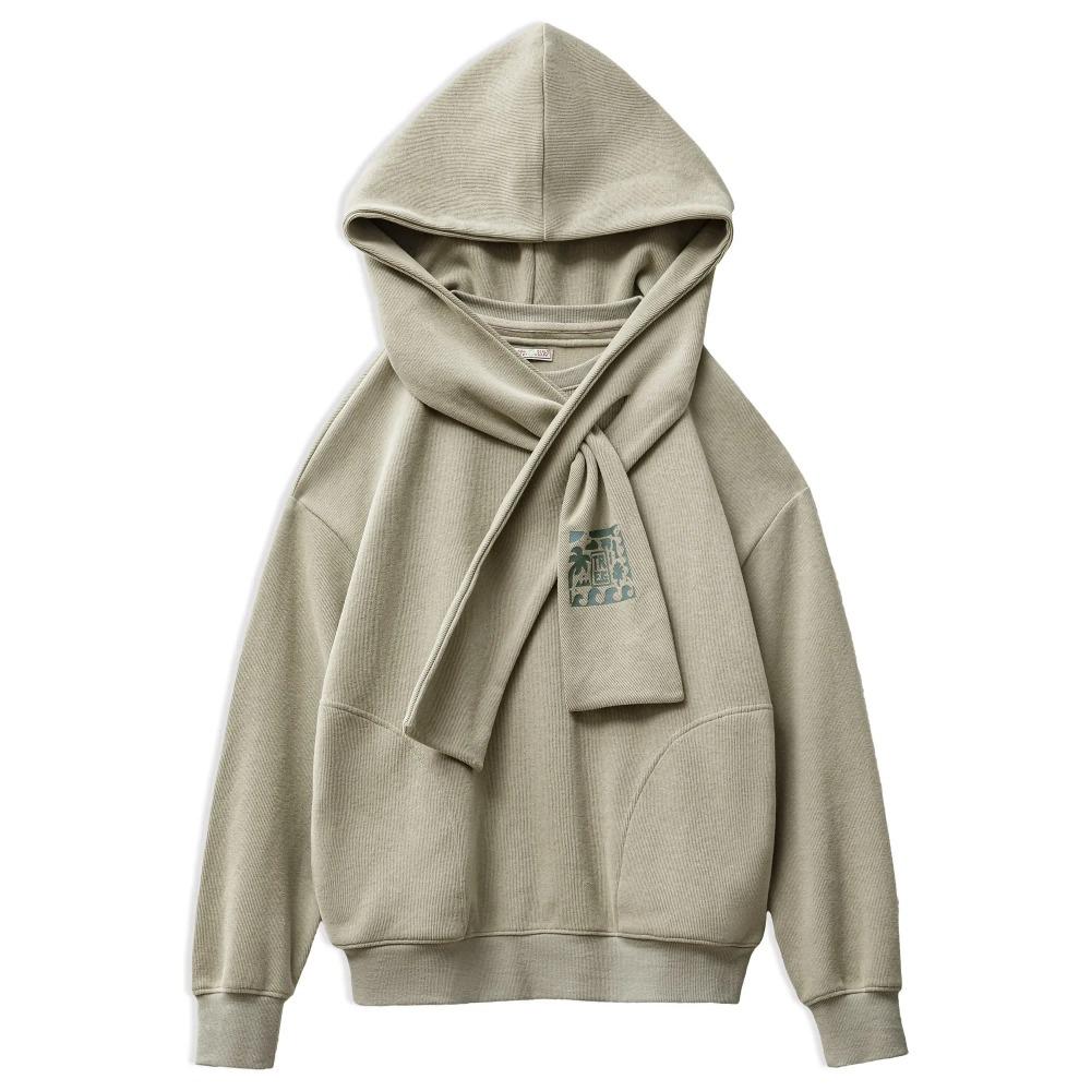 MADEN Cape-Hoodie für Damen mit TREK-Motiv, vielseitiger, lässiger Pullover, Herbst-Lagenjacke, Streetwear-Sweatshirt 