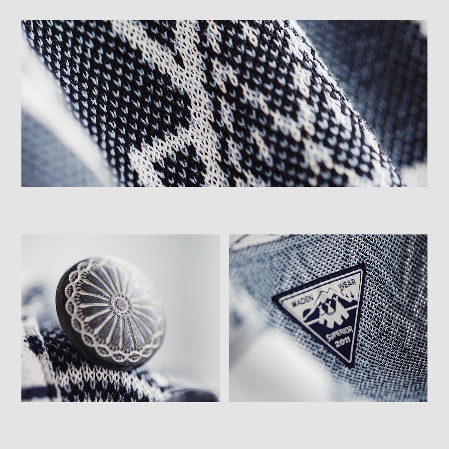 MADEN Navajo Cardigan V-Ausschnitt Pullover