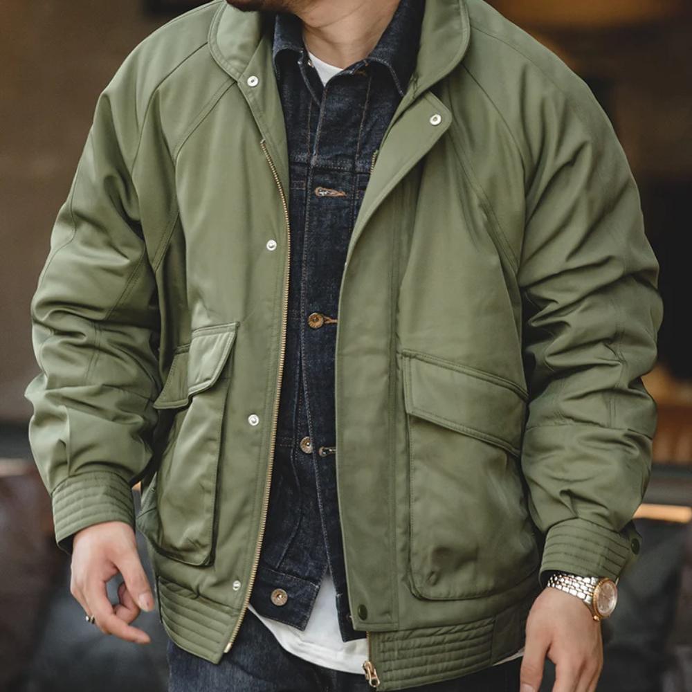 Maden 074 Pilot Jackets Thickened Warm Padded Coat Casual Pockets Versatile Men's Outwear  Bomber Jacket Brand Trending Menswear