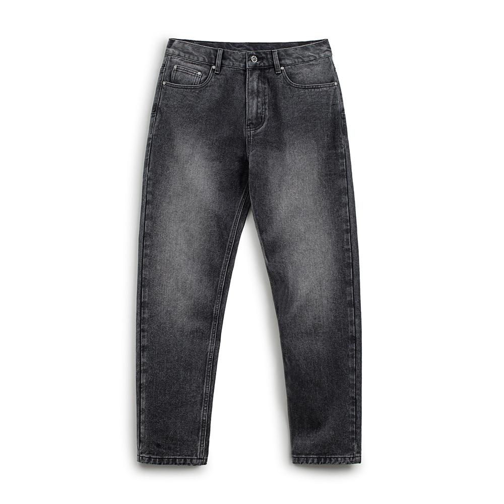 MADEN Men's 13oz Washed Gray Straight-Leg Jeans