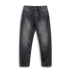 MADEN Herren 13oz Gewaschene Graue Jeans mit geradem Bein
