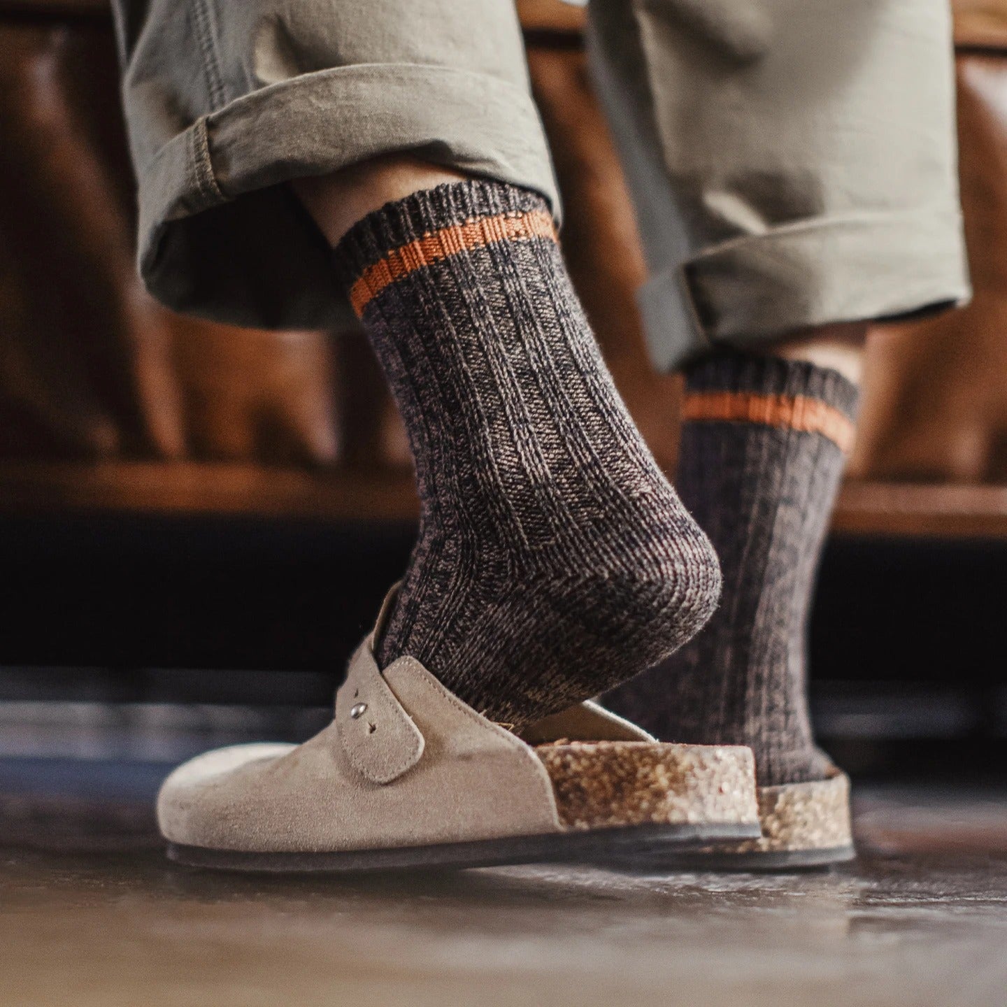 MADEN Schwere Baumwoll Rippsocken für Herren