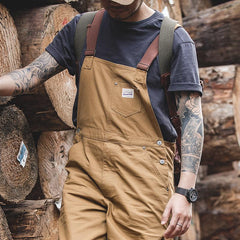 MADEN Herren Schwere Baumwoll Arbeitslatzhose Cargo