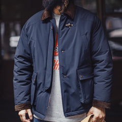 MADEN Corduroy Patchwork Padded Hunting Jacket
