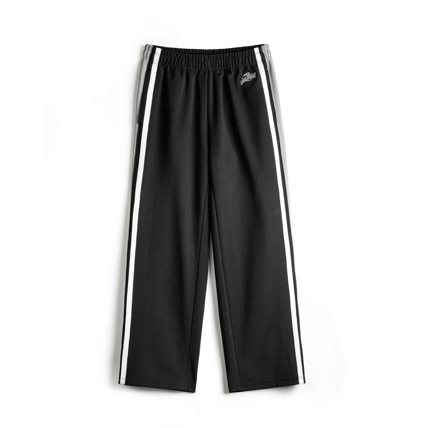 MADEN Men’s Casual Basketball Sweatpants Straight Leg Casual Track Pants Black Stripe Loose Fit Joggers Trousers for Fall Winter
