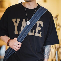 Áo thun cotton nặng in chữ vintage MADEN