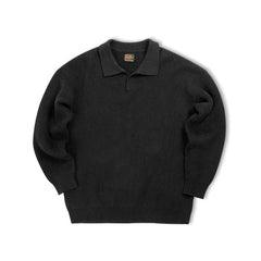 Suéter tipo polo de punto con rayas verticales para hombre MADEN