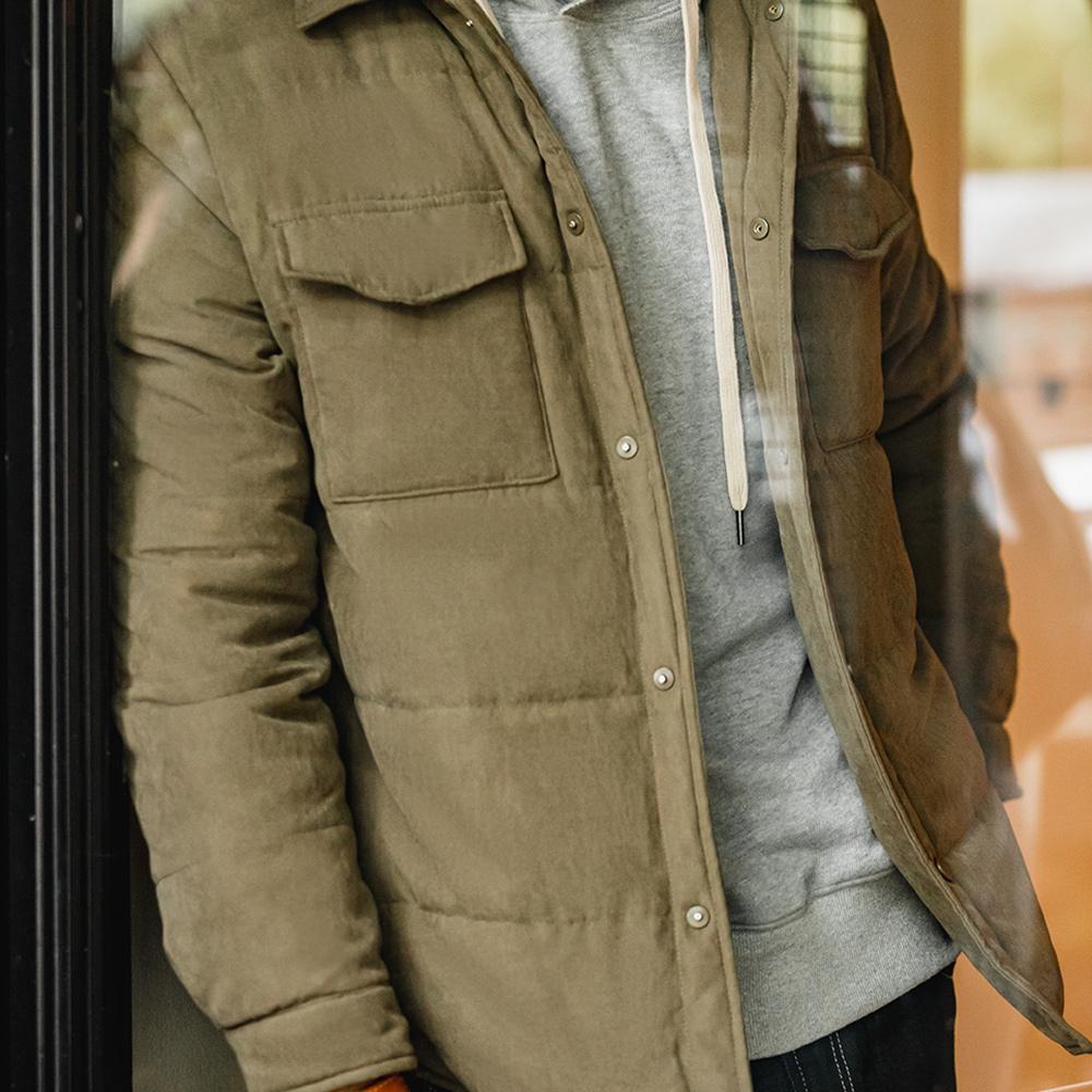 Maden Retro gesteppte Jacke - Herren schwere Freizeitjacke