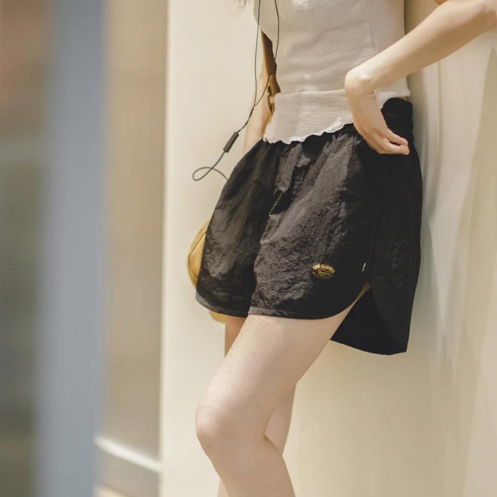 Short de sport décontracté et respirant pour femme MADEN, monochrome, idéal pour l'entraînement et la course à pied, taille élastique, pantalon court athlétique, été 