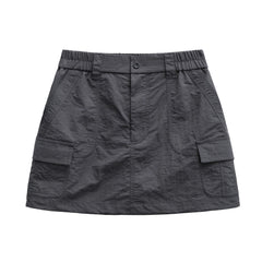 MADEN Vintage Falten A-Linien Workwear Rock