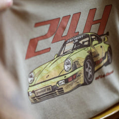 MADEN Retro gewaschenes Racing Grafik T-Shirt mit kurzen Ärmeln