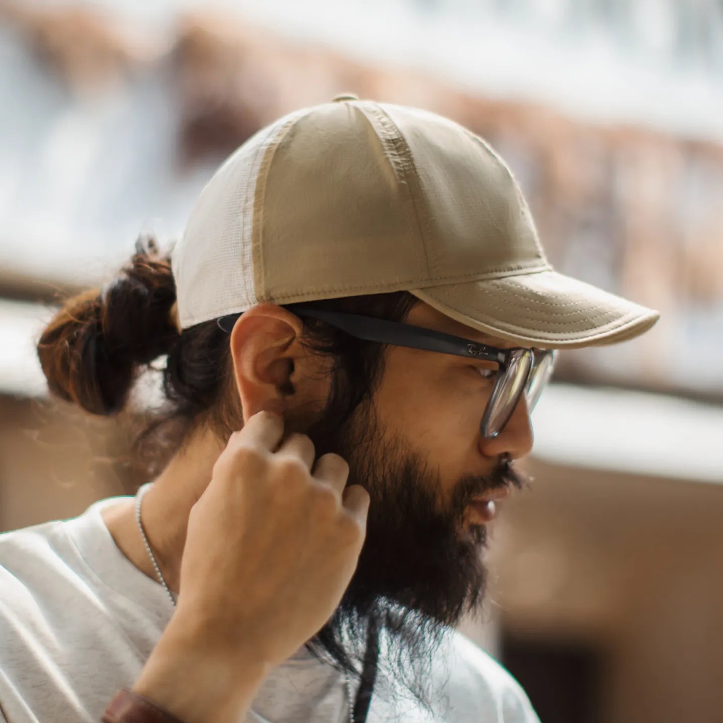 MADEN Mesh-Back Breathable Flat-Brim Baseball Cap