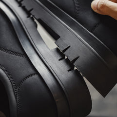 MADEN Matt schwarze Derby-Schuhe