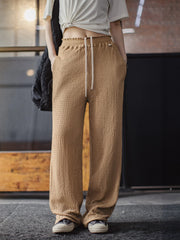 MADEN Women's Classic High-Waist Straight-Leg Chino Pants
