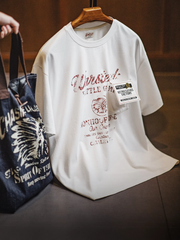 MADEN Vintage Letter Print T-Shirt