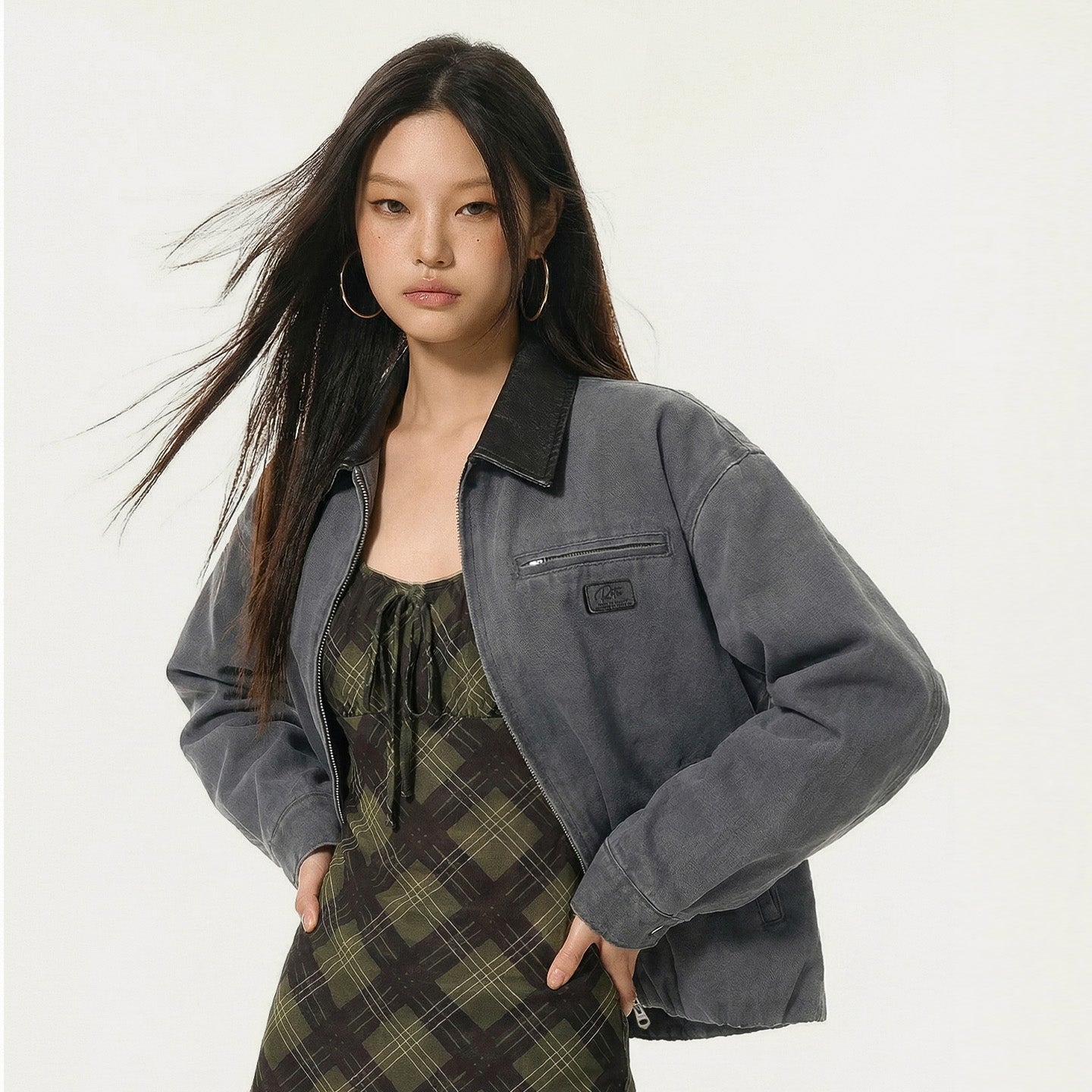 MADEN Women’s Grey Detroit Jacket