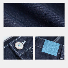 Jeans rectos azules para mujer MADEN
