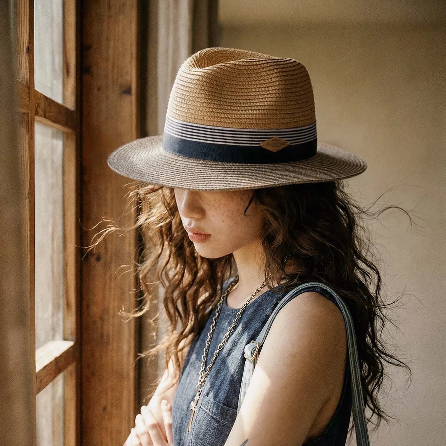 MADEN Women's Woven Panama Straw Sun Hat for Beach
