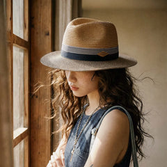 MADEN Women's Woven Panama Straw Sun Hat for Beach