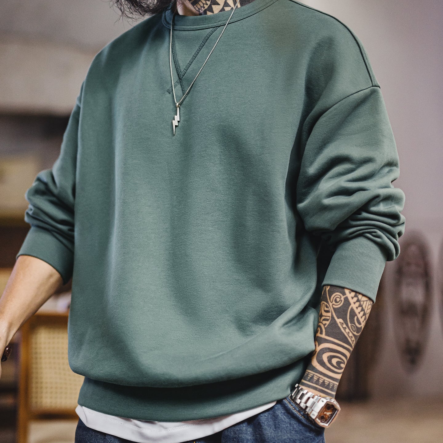 Sudadera mezclada de algodón MADEN