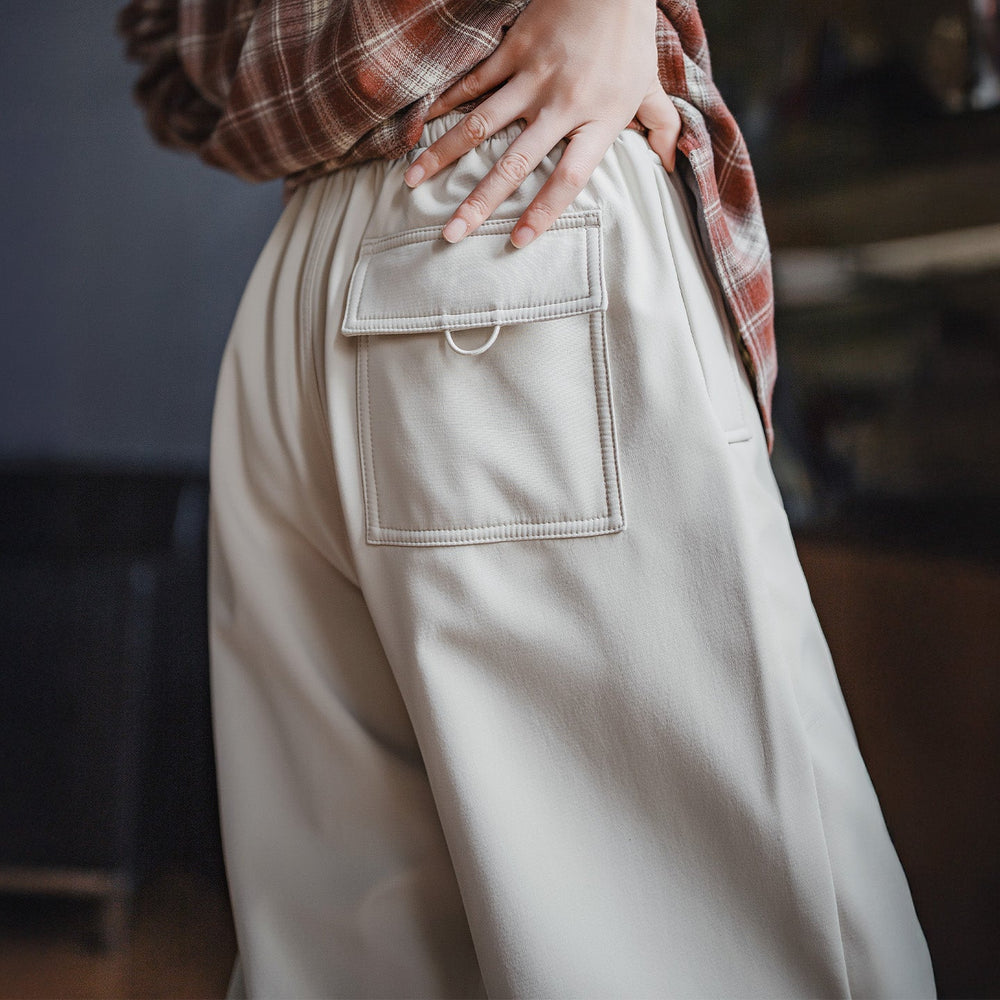 MADEN Fleece-Lined Elastic Waist Cargo Pants