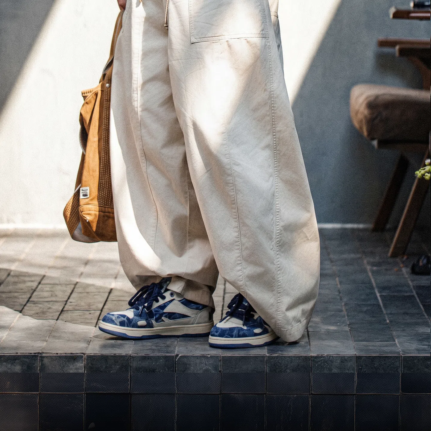 MADEN Retro Tie-Dye Chunky Sneakers for Daily Wear