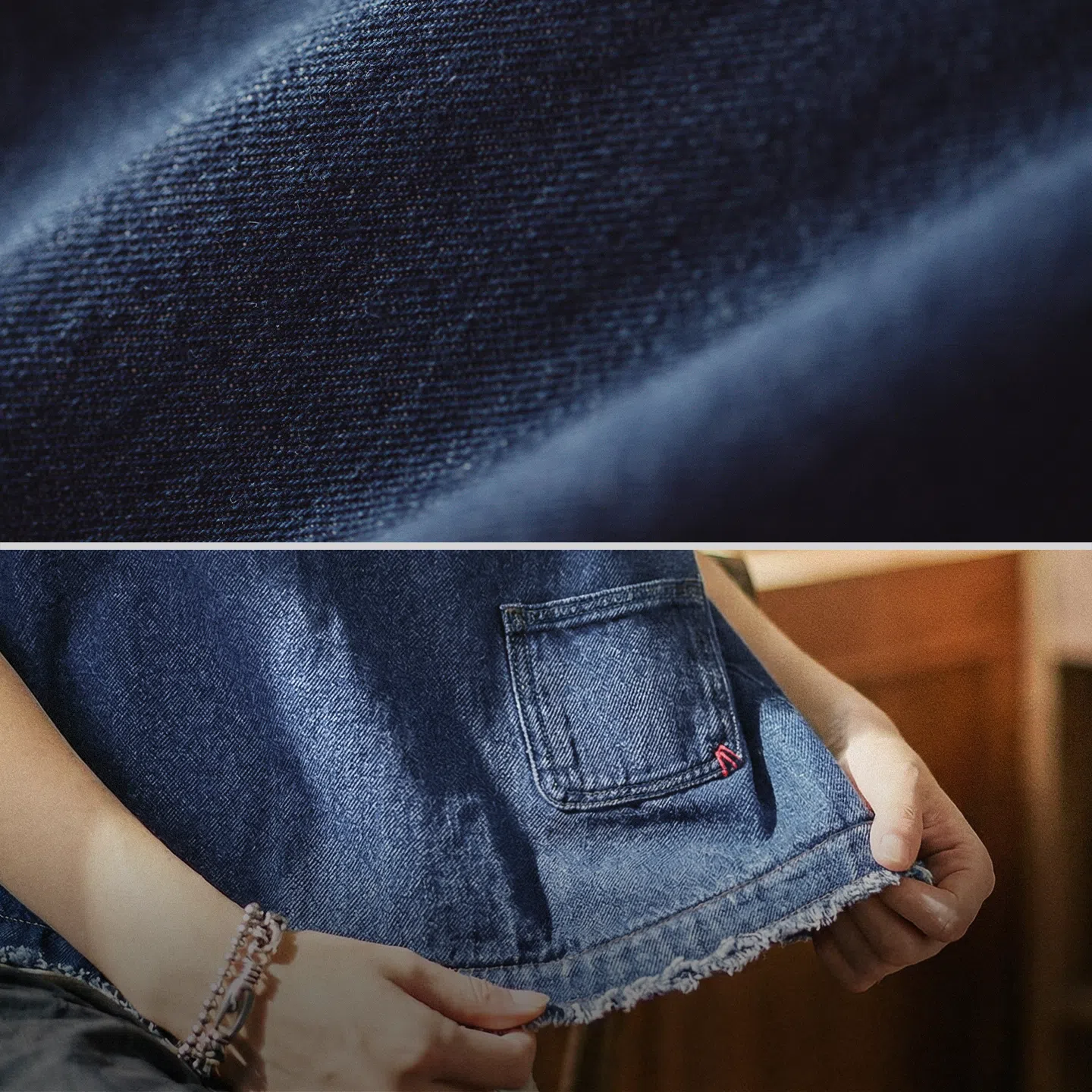 MADEN Women’s Retro Denim Vest