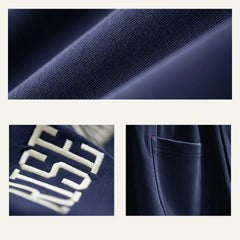 MADEN Damen Weite Bein Cropped Jogginghose