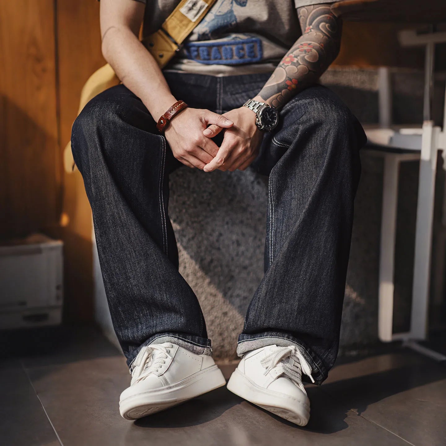 MADEN Classic Chunky White Sneakers