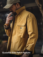 MADEN Corduroy Collar Safari Jacket with Big Pockets thumbnail