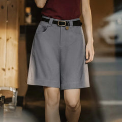 MADEN Women's High Waist Tailored Shorts
