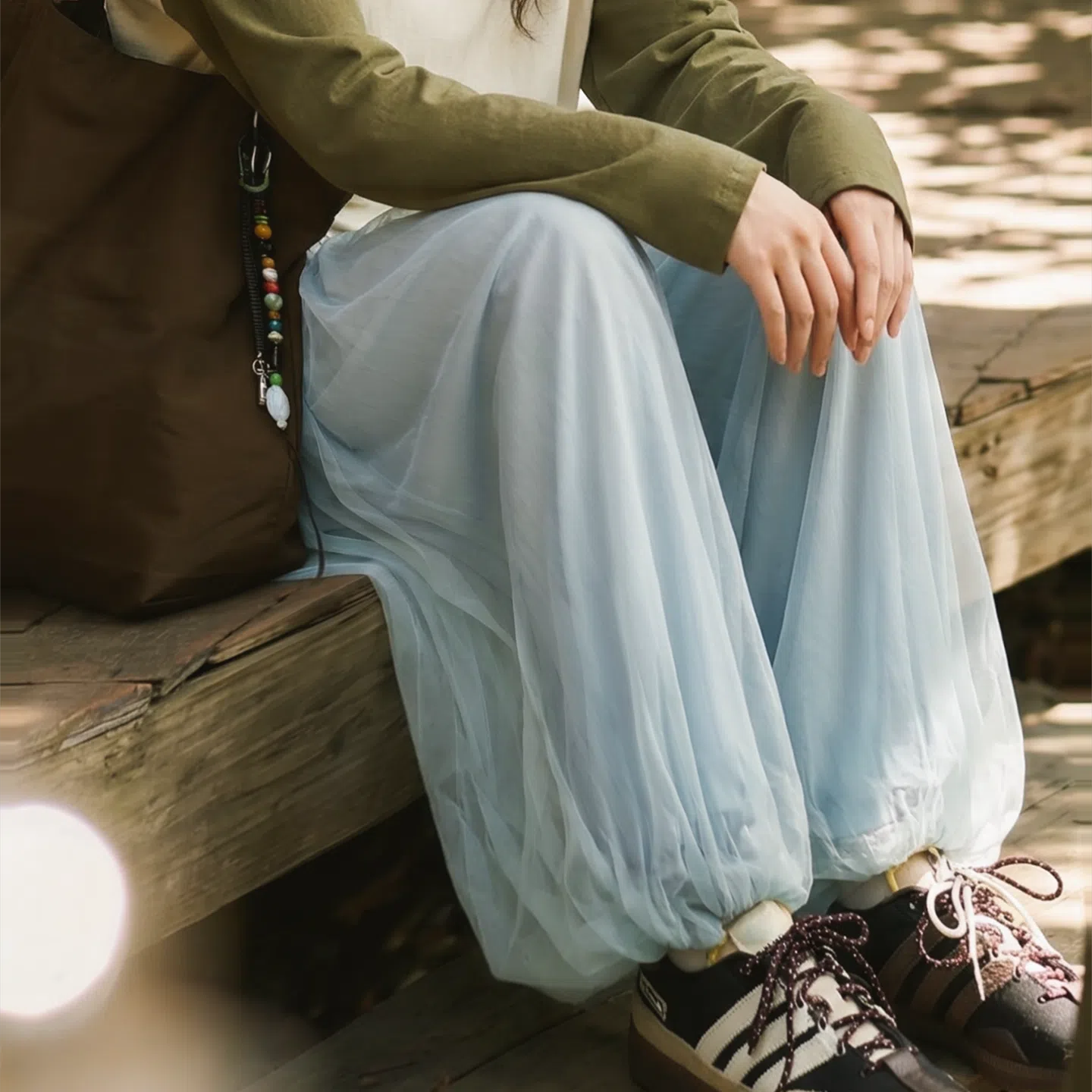 MADEN Women's Mint Tapered Wide Pants