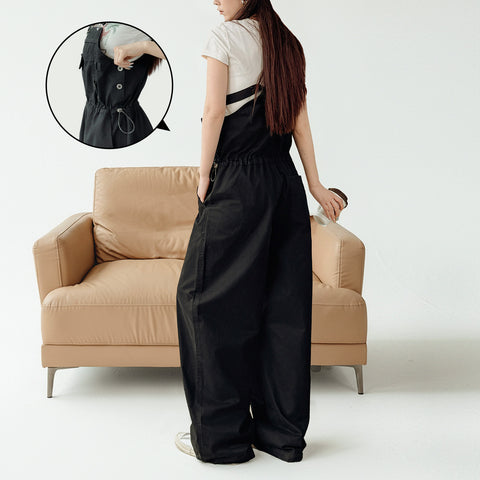 MADEN Women's Black Overall