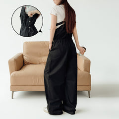 MADEN Women's Black Overall