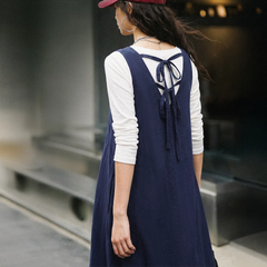 MADEN Utility Longline Weste Kleid - V-Ausschnitt