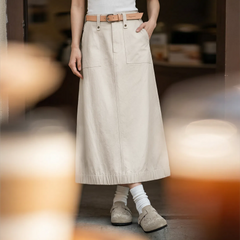 MADEN Women's High Waist Cargo Skirt