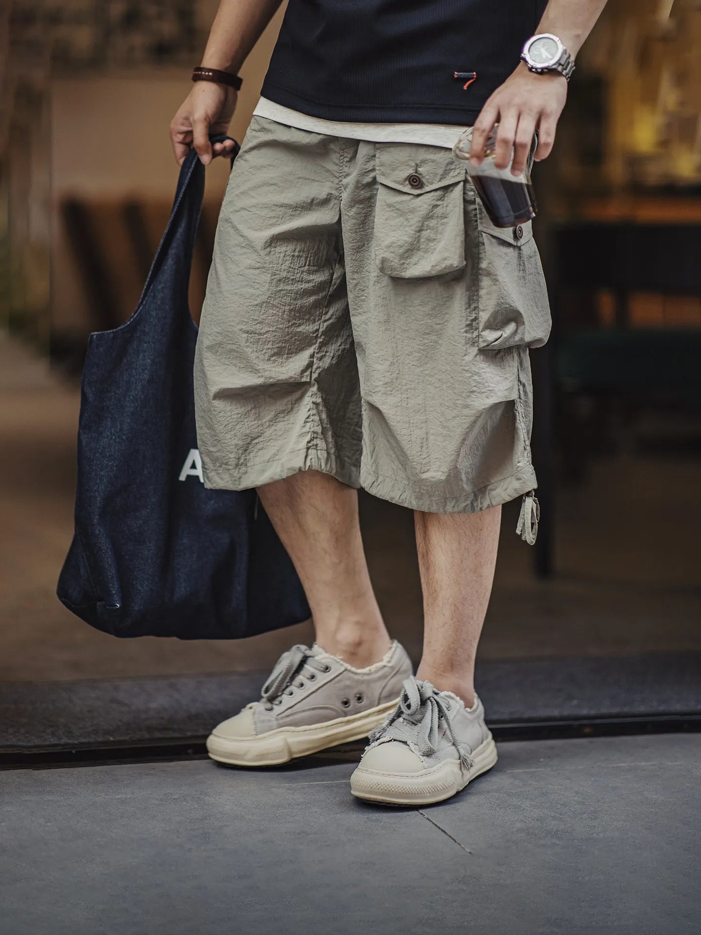 Men's Cargo Shorts Cotton Twill