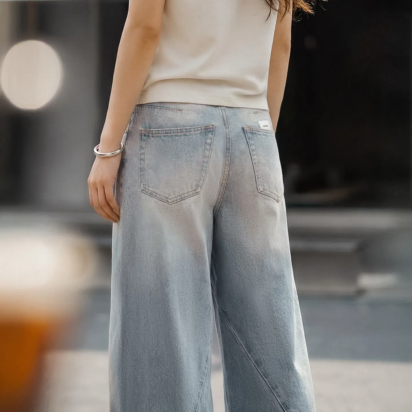MADEN Women's Dusty Fade Jeans
