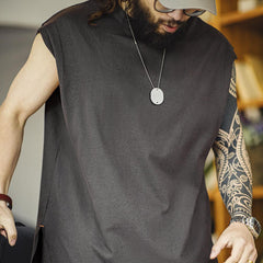 MADEN 100% Baumwolle Locker sitzendes Tanktop