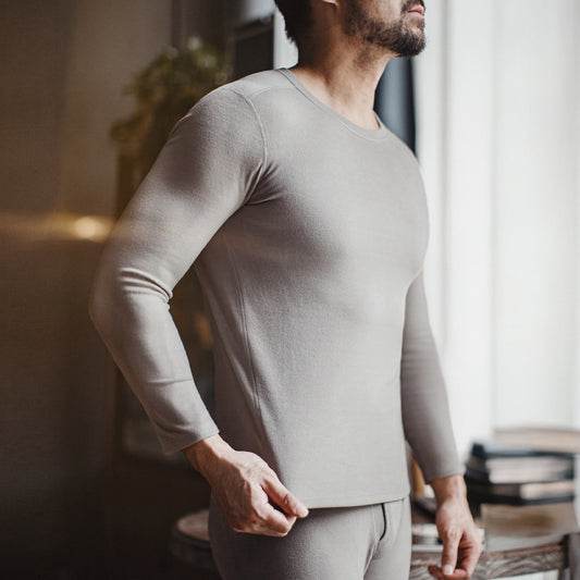 MADEN Herren Wende-Fleece Thermounterwäsche Set