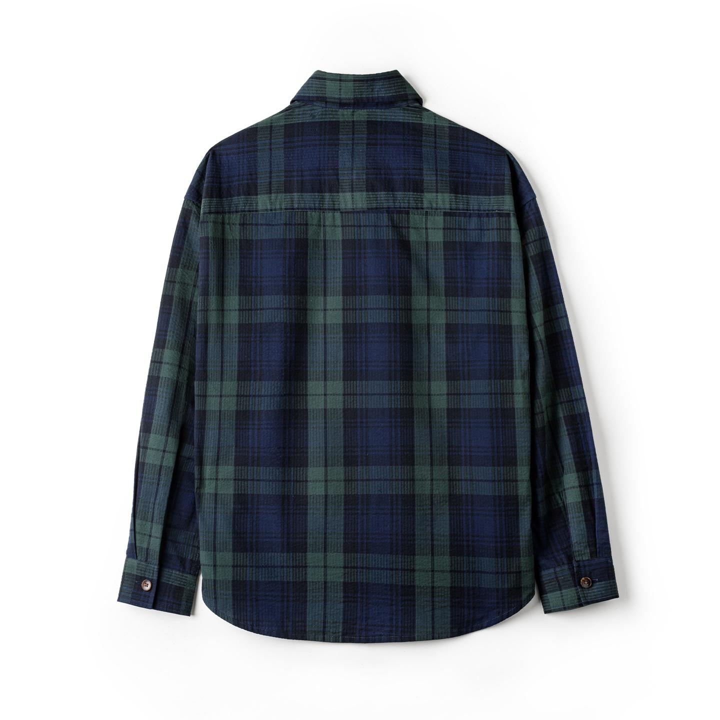 MADEN Herren Retro Karohemd - 100% Baumwolle