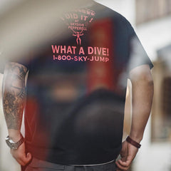 MADEN Vintage Buchstaben-Print Schwergewicht Baumwoll-T-Shirt