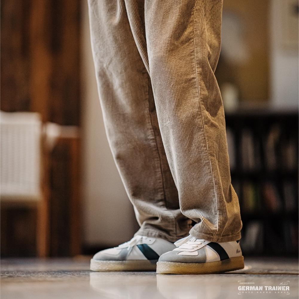 MADEN Herren Retro Sneakers mit grober Sohle aus Wildleder