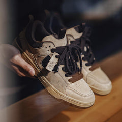 MADEN Retro Skateboardschuhe mit klobiger Wildledersohle
