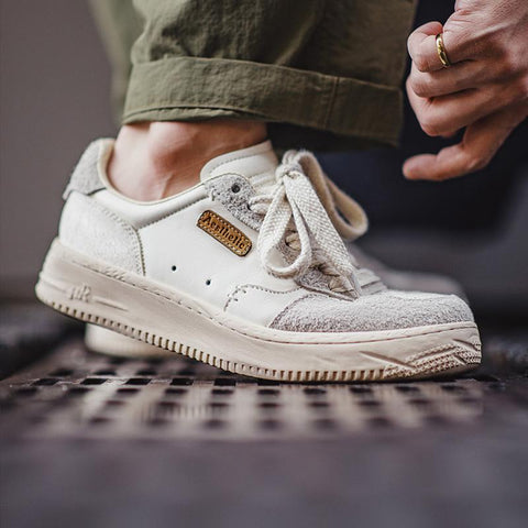 MADEN Herren-Sneaker, weiß, klobig, klassisch, flach, atmungsaktiv, sportlich-lässig, minimalistisch, cleanfit, für den Alltag 