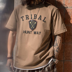 MADEN Retro Navajo Puff Print Cotton T-Shirt